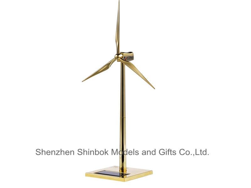 Zinc alloy and ABS plastic blades Solar Windmill model
